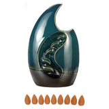 10pcs,Cones,Handmade,Ceramic,Buddhism,Blackflow,Incense,Burner,Holder,Censer,Aromatherapy,Decorations,Craft