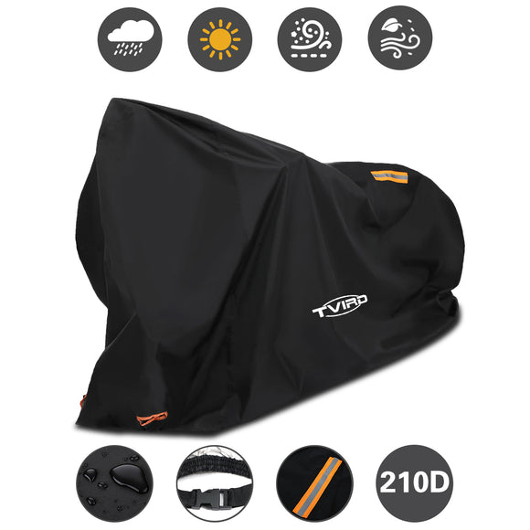 TVIRD,96.5x41x50inch,Cover,Waterproof,Windproof,Motorcycle,Scooter,Protection,Holes,Reflective,Strips