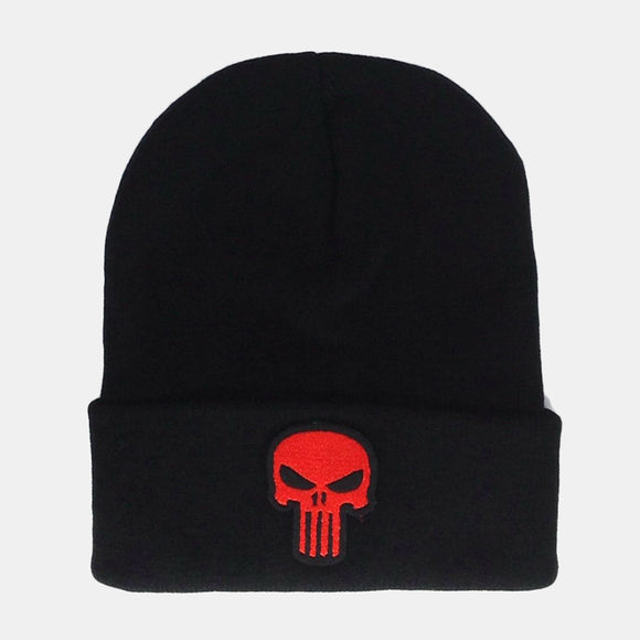 Unisex,Skull,Embroidered,Casual,Beanie
