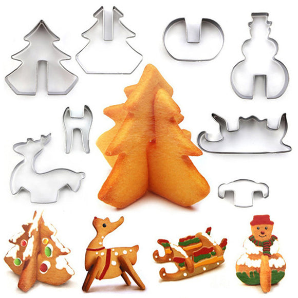 Stainless,Steel,Christmas,Cookie,Cutters,Mould,Cutter,Baking
