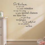 60X56CM,House,English,Letter,Proverbs,Stickers,Decoration