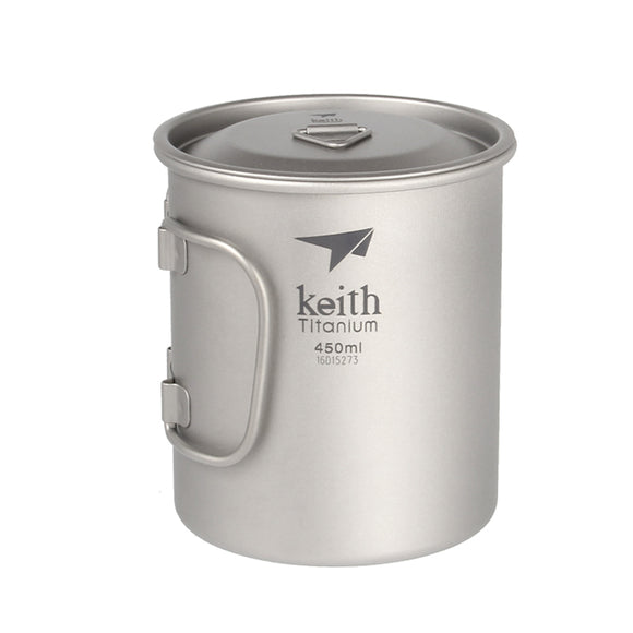Keith,Ti3204,450ml,Folding,Handle,Antibacterial,Lightweight,Water,Camping,Picnic,Tableware