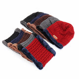Women,Outdoor,Sports,Winter,Knitted,Baggy,Beanie,Scarf
