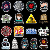 50pcs,Epidemic,Prevention,Window,Background,Suitcases,Computers,Healthcare,Sticker,Floor,Decor