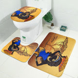 Exotic,African,Girls,Bathroom,Shower,Curtain,Toilet,Cover