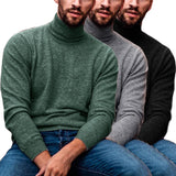 Men's,Sleeve,Turtleneck,Pullover,Casual,Comfortable,Sweaters,Autumn,Winter,Knitted,Clothes