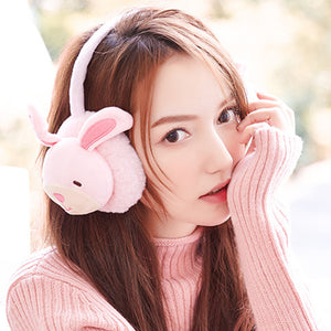 Women,Rabbit,Pattern,Earmuff,Plush,Windproof,Warmer