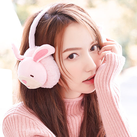 Women,Rabbit,Pattern,Earmuff,Plush,Windproof,Warmer