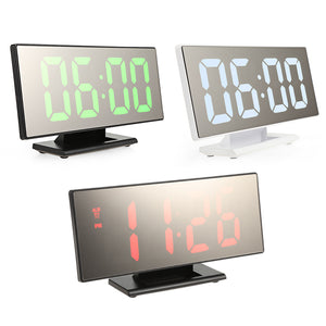 Loskii,Digital,Alarm,Clock,Mutifunction,Charging,Mirror,Alarm,Decor,Clock