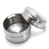 12Pcs,Stainless,Steel,Magnetic,Spice,Kitchen,Storage,Container,Clear