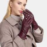 Women,Genuine,Leather,Outdoor,Fashion,Velvet,Gloves,Riding,Cycling