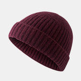 Knitted,Solid,French,Brimless,Retro,Skullcap,Sailor