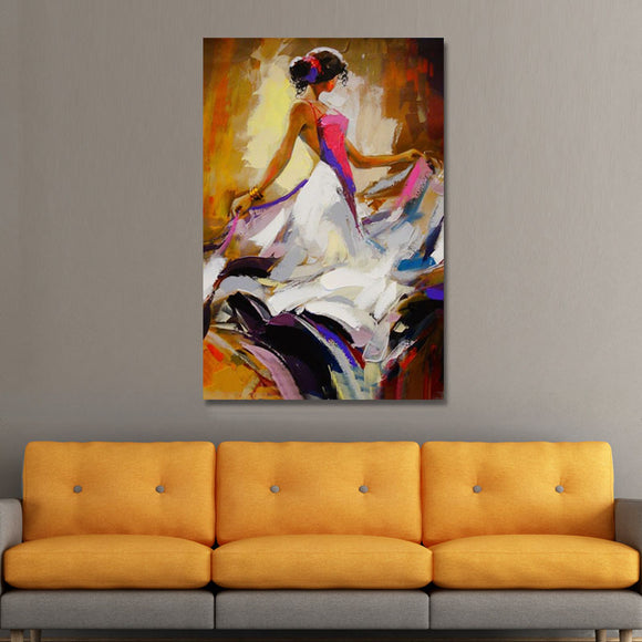Painted,Paintings,Abstract,People,Modern,Stretched,Canvas,Decoration