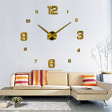 Mirror,Surface,Sticker,Modern,Hanging,Clock,Office,Living,Decor