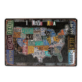 Retro,Metal,Painting,Sheet,Metal,Drawing,Poster,Decor