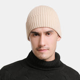 Unisex,Solid,Color,Knitted,Skull,Beanie,Brimless