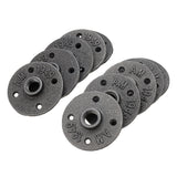 Malleable,Floor,Flange,Plates,Holes,Black,Pipes,Fittings,Industrial,Furniture,Mount,Decor"