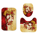 Santa,Claus,Waterproof,Bathroom,Toilet,Covers,Print,Decor