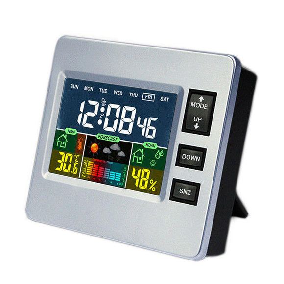 Loskii,Digital,Temperature,Hygrometer,Alarm,Clock,Calendar,Snooze,Backlit,Function