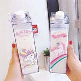 Portable,Novelty,Carton,Shaped,Cartoon,Unicorn,Printed,Water,Bottle