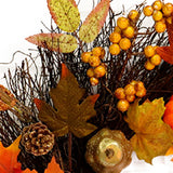 Christmas,Maple,Leaves,Pumpkin,Wreath,Garland,Hanging,Christmas,Wreath,Decorations