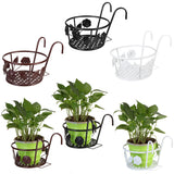 Metal,Flower,Holder,Shelf,Stand,Hanging,Basket,Plant,Garden,Balcony,Storage