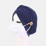 Solid,Color,Beanie,National,Style,Button,Mountable,Prevent,Strangulation,Bandana