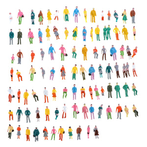 100Pc,Painted,Layout,Model,Decorations,Passenger,People,Figures,Scale,Assorted,Poses