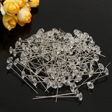 100pcs,Clear,Diamante,Flowers,Wedding,Bouquet,Supplies,Diamond,Corsage,Florist,Craft