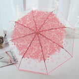 SaicleHome,Romantic,Cherry,Blossoms,Transparent,Umbrella,Folding,Umbrella