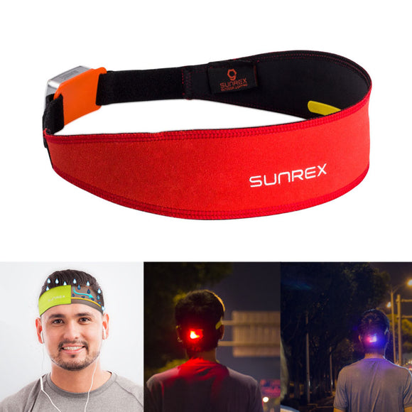 SUNREI,SUNREX,Headband,Outdoor,Running,Fitness,Antiperspirant,Warning,Light