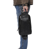 Men's,Leather,Crocodile,Pattern,Chest,Sling,Backpack,Crossbody