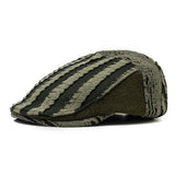 Stripe,Beret,Casual,Outdoor,Visor,Forward