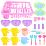 21PCS,Pretend,Dishes,Kitchen,Playset,Tableware