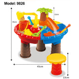Children,Water,Table,Outdoor,Beach,Bucket,Shovel,Chair,Table