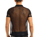 INCERUN,Men's,Through,Sport,Henley,Shirts,Muscle,Short,Sleeve,Shirts
