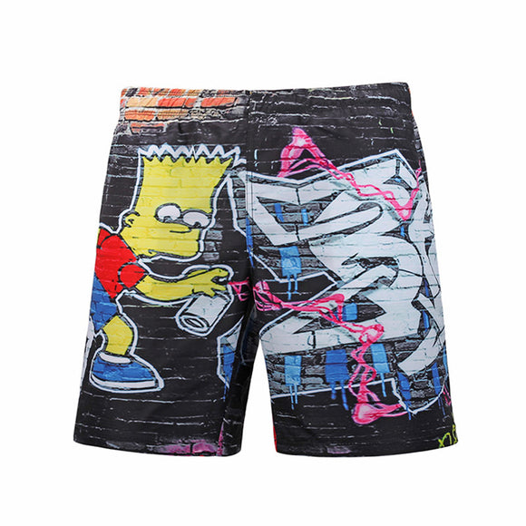 S5261,Beach,Shorts,Board,Shorts,Graffiti,Creativity,Printing,Drying,Waterproof,Elasticity