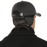 Black,Twill,Baseball,Men's,Earmuffs