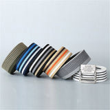 Colorful,Weaving,Plate,Buckle,Waist,Strap,Outdoor,Slider,Buckle,Belts