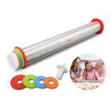 Stainless,Steel,Rolling,Adjustable,Discs,Removable,Rings,Dough,Dumplings,Noodles