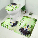 Bamboo,Printing,Waterproof,Bathroom,Shower,Curtain,Toilet,Cover,Carpet