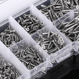 Suleve,M2SP3,800Pcs,Stainless,Steel,Phillips,Cross,Screws,Tapping,Screw,Assortment