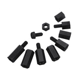 Suleve,MXNH1,Nylon,Screw,Black,Screw,Nylon,Standoff,Assortment,600Pcs