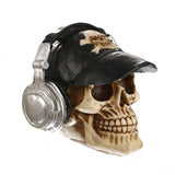 Halloween,Black,Headphone,Skeleton,Ornament,Gothic,Figurine,Nemesis,Halloween,Office,Party,Decor