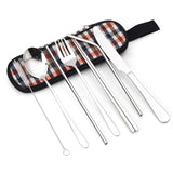 Stainless,Steel,Cutlery,Knifes,Spoon,Outdoor,Dinnerware,Tableware,Storage