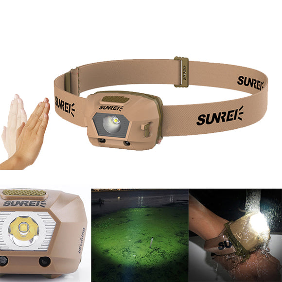 SUNREI,230LM,Smart,Sensor,1800mAh,Battery,Rechargeable,Modes,Headlamp