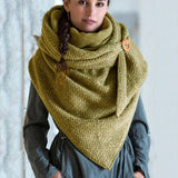 Women,Cotton,Thick,Winter,Outdoor,Casual,Solid,Color,Scarf,Shawl
