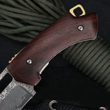 HWZBBEN,143mm,5.6'',Handmade,Camping,Folding,Tactical,Knife,Damascus,Steel,Hunting,Survival,Fruit,Pocket,Knife,Multi,Tools