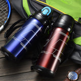 800ML,Sports,Stainless,Steel,Water,Bottle,Strap,Insulated,Thermal,Vacuum,Flask