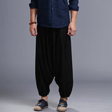 Loose,Crotch,Pants,Casual,Harem,Pants,Elastic,Cotton,Linen,Bloomers,Trousers